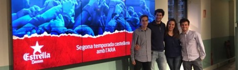 Els MInyons a la jornada d'actualització de la viquipèdia castellera.